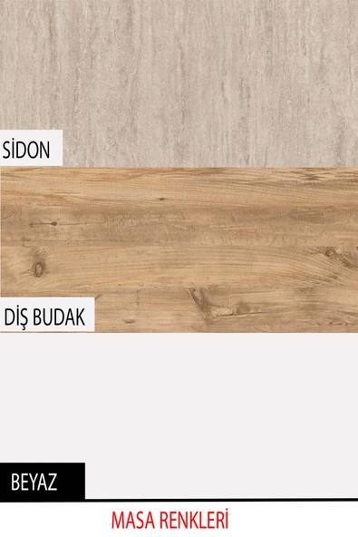 Katlanır Lizbon Metal Portatif Tekerlekli Masa  4 Adet Ay Sandalye Takım - 5