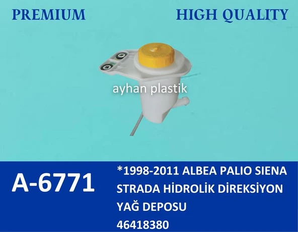 HİDROLİK DİREKSİYON YAĞ DEPOSU KAPAKLI PALIO-STRADA-SIENA-ALBEA-DOBLO-FIORINO 1.3 MTJ 46418380 ürün görseli