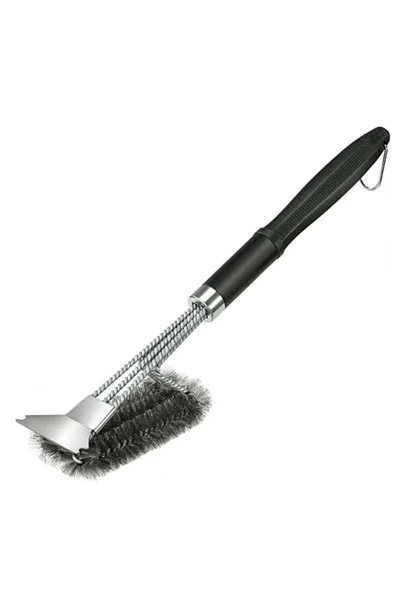 NACTUMU Paslanmaz Çelik BBQ Mangal Temizleme Fırçası 45 CM Uzun Sap ve Esnek Tel ile ürün görseli