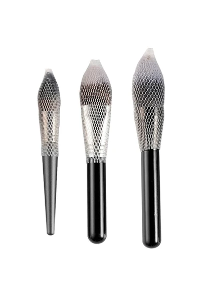 NACTUMU 20 Adet Far, Allık, Kontür ve Eyeliner Fırçaları İçin Örgü Kapak, Makyaj Fırça Koruyucu File Kılıf - 2