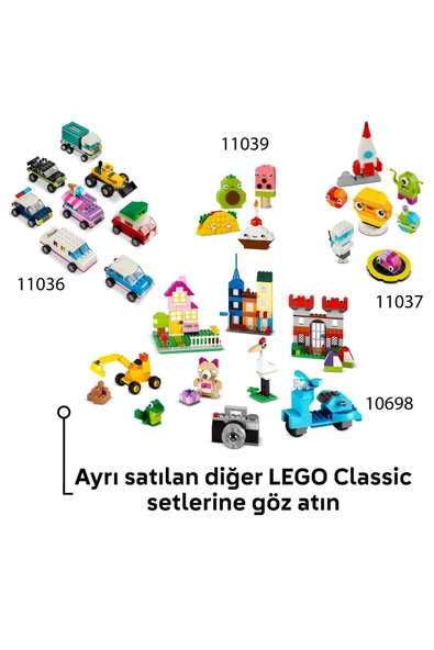 ® Classic Yaratıcı Dinozorlar 11041 - 5+ Çocuklar için Yaratıcı Oyuncak Yapım Seti (450P) - 10