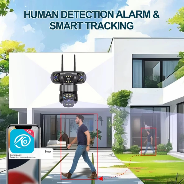 O-KAM 6030 3 Kamera 3 Görüntü 15MP (5MP+5MP+5MP)  Gece Görüş Wifi Sesli Konuşma Türkçe - 4