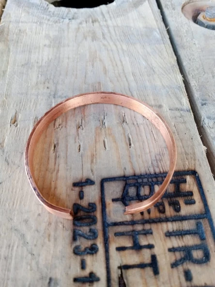 Bakır Bileklik İşlemeli "Motifli" - Resim 4