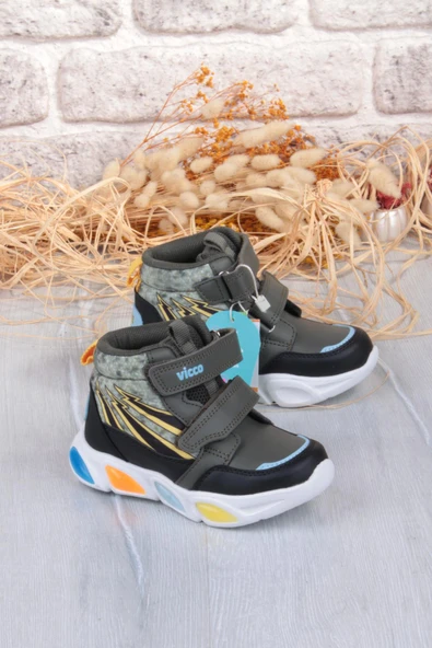 Vicco 946.B25K.420 David Haki Rahat Hafif Işıklı Erkek Çocuk Bot ürün görseli