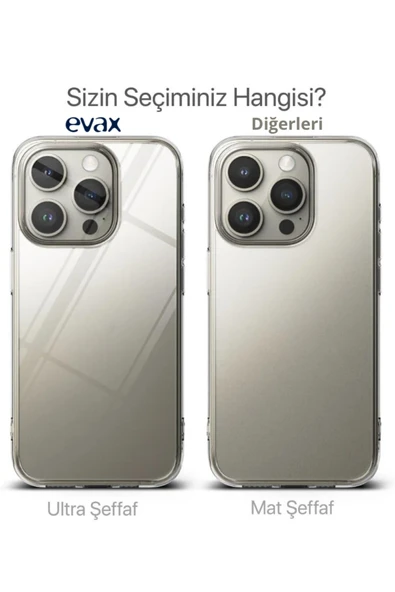 (ŞEFFAF MİKA) iPhone 15 Pro Uyumlu SERT Şeffaf Mika SARARMAZ İnce Fit Toz Korumalı Kılıf - 7