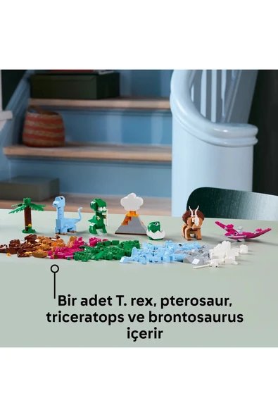 ® Classic Yaratıcı Dinozorlar 11041 - 5+ Çocuklar için Yaratıcı Oyuncak Yapım Seti (450P) - 6
