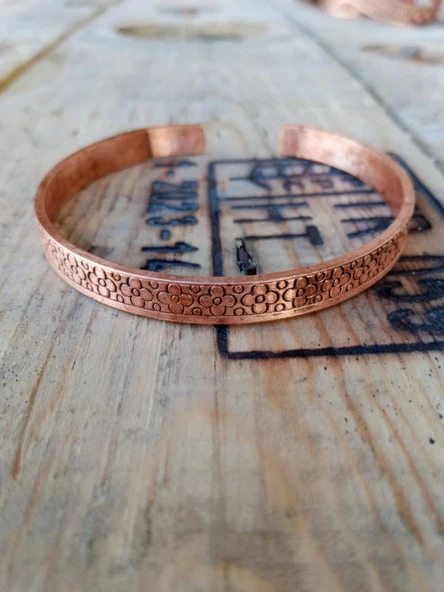 Bakır Bileklik İşlemeli "Motifli" ürün görseli