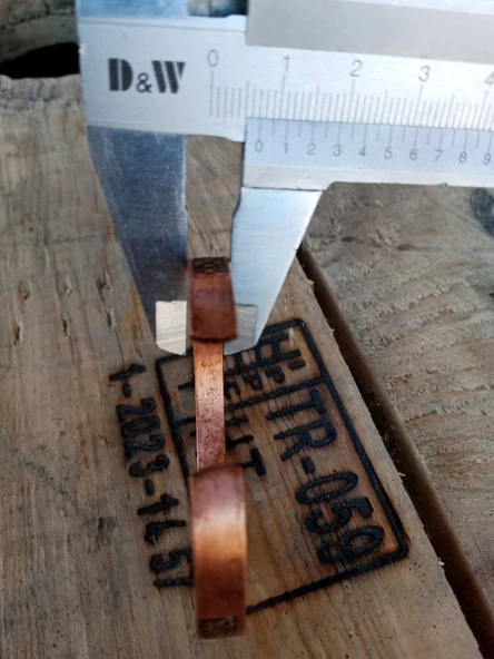 Bakır Bileklik İşlemeli "Motifli" - Resim 7