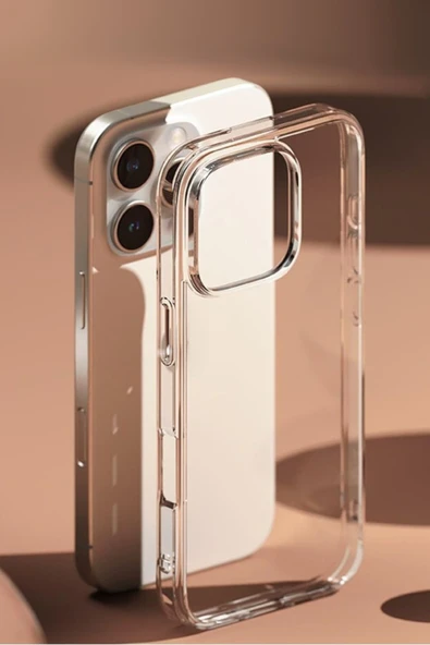 (ŞEFFAF MİKA) iPhone 15 Pro Uyumlu SERT Şeffaf Mika SARARMAZ İnce Fit Toz Korumalı Kılıf - 5
