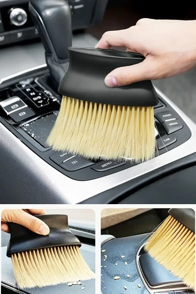 NACTUMU Yumuşak Kıllı Araç İçi Detaylı Toz Temizleme Fırçası