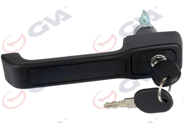 DIŞ KAPI KOLU ANAHTAR SETLİ ÖN SOL ANAHTAR DELİKLİ SİYAH DESENLİ UNO 1989-1995 7645874 ürün görseli