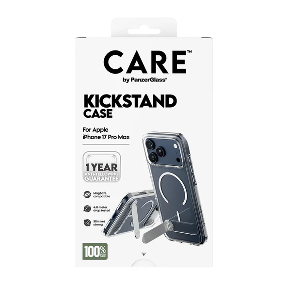 Panzerglass by Care iPhone 17 Pro Max KickStand Magsafe Kılıf Şeffaf - Resim 5