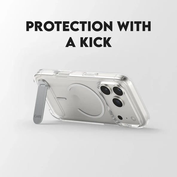 Panzerglass by Care iPhone 17 Pro Max KickStand Magsafe Kılıf Şeffaf - Resim 6