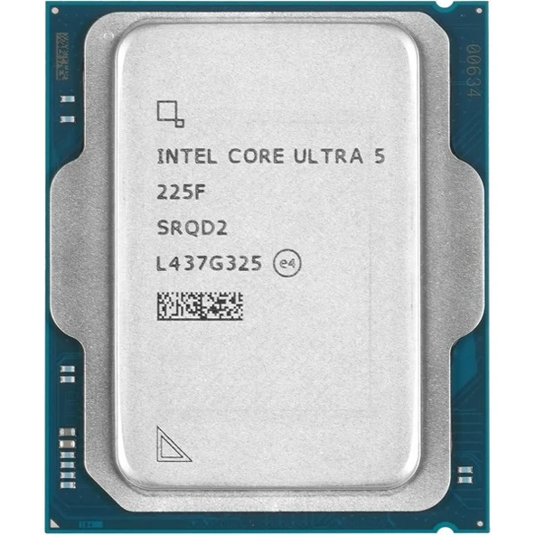 INTEL ULTRA 5 225F 22MB 10çekirdekli VGA YOK 1851p 65w Kutusuz+Fansız ürün görseli