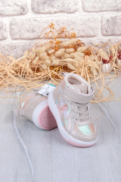 Vicco 946.P25K.419 Klint Bej Işıklı Kız Çocuk Bot - Resim 5