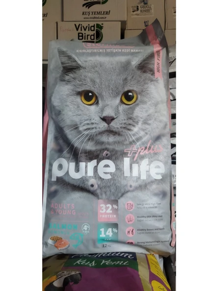Pure Life Plus Somonlu Kısır Kedi maması 12 kg ürün görseli