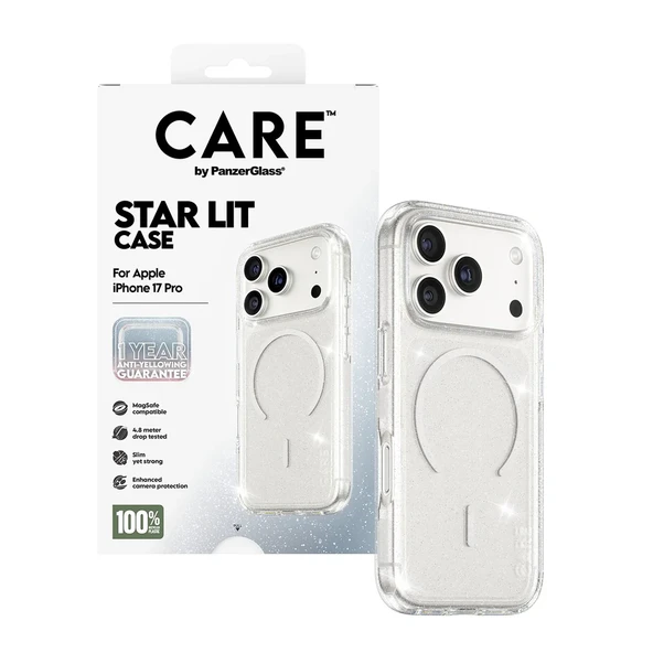 Panzerglass by Care iPhone 17 Pro Star Lit Simli Magsafe Kılıf Şeffaf - Resim 5