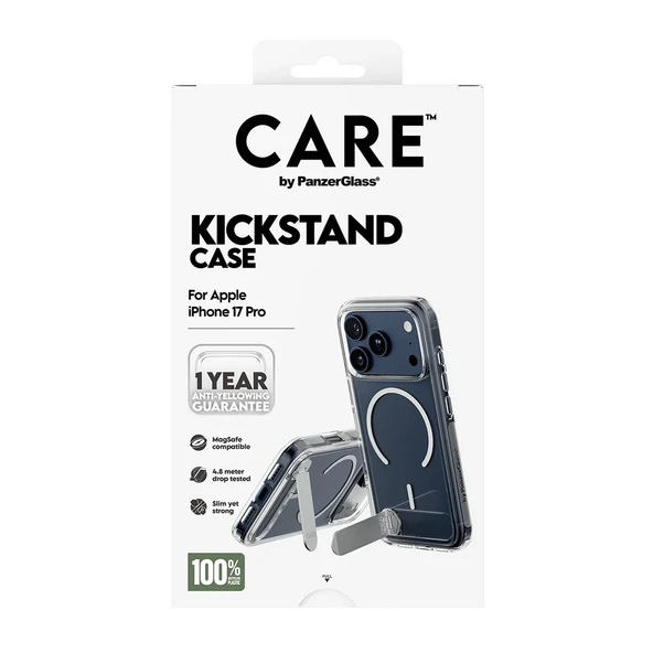 Panzerglass by Care iPhone 17 Pro KickStand Magsafe Kılıf Şeffaf - Resim 4