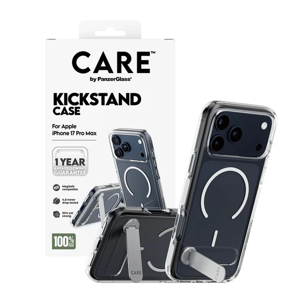 Panzerglass by Care iPhone 17 Pro Max KickStand Magsafe Kılıf Şeffaf - Resim 4