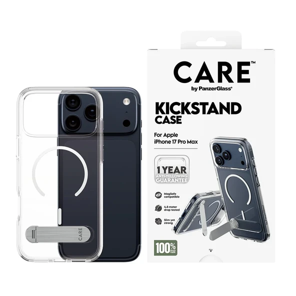 Panzerglass by Care iPhone 17 Pro Max KickStand Magsafe Kılıf Şeffaf ürün görseli