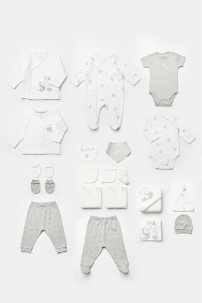 Biorganic %100 Pamuk 20 Li Hastane Çıkış Seti Yeşil BİOR.YSL.84029