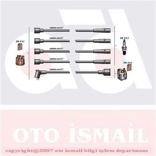BUJİ KABLO TK TAUNUS 1.6-2.0 1982-1990 -SIERRA 1.6-2.0 1982-1990 80B612280AA ürün görseli 1