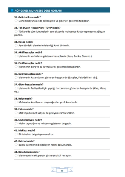 AÖF Genel Muhasebe Yardımcı Kitabı - 2