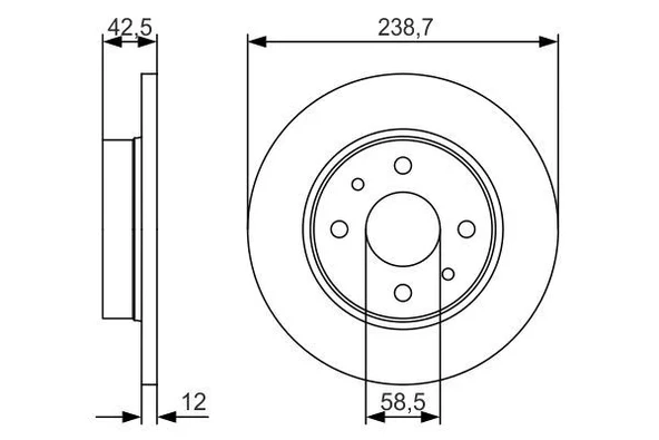 FREN DİSKİ ÖN LADA SAMARA 1986-1999 VEGA 1995-2005 238.7X52.8X12 21083501070 (2 ADET) ürün görseli