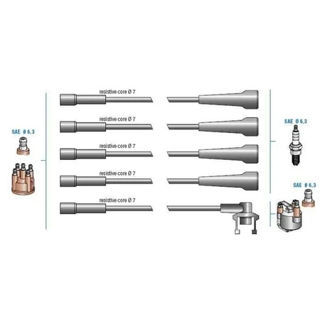 BUJİ KABLO TK R11 TX 1988FLASH 1.7 1988-1992 -R21 1.7 F2N 7700742835 7700749517 ürün görseli 1