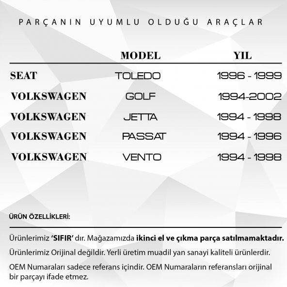 Volkswagen Passat, Golf, Seat Toledo için Motor Hava Hortumu - 2
