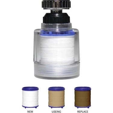 Mucit Home  Kireç Önleyici Musluk Başlığı 360 Derece Döner Filtreli Ve Su Tasarufflu - Resim 2