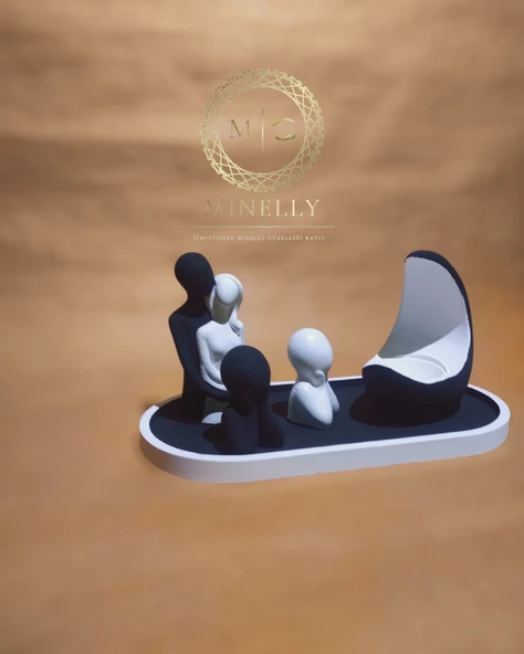 Minelly Özel Tasarım Beşiktaş  Aile  Ay Işığı Seti - 3