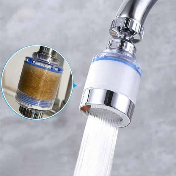 Mucit Home  Kireç Önleyici Musluk Başlığı 360 Derece Döner Filtreli Ve Su Tasarufflu ürün görseli