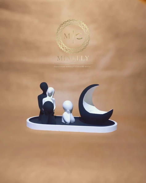 Minelly Özel Tasarım Beşiktaş  Aile  Ay Işığı Seti - 4