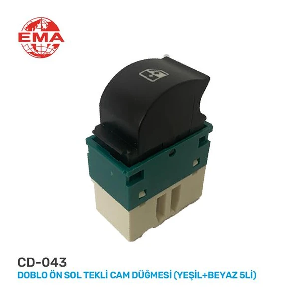 CAM AÇMA ANAHTARI DOBLO ÖN SOL TEKLİ YEŞİL-BEYAZ 5 FİŞLİ ürün görseli 1