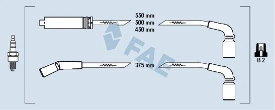 BUJİ KABLO SET CHEVROLET KALOS 1.4 2002 LANOS 1.4-1.5 1997 CHEVROLET AVEO 1.5-KALOS 1.5 2005 96305387 ürün görseli 1