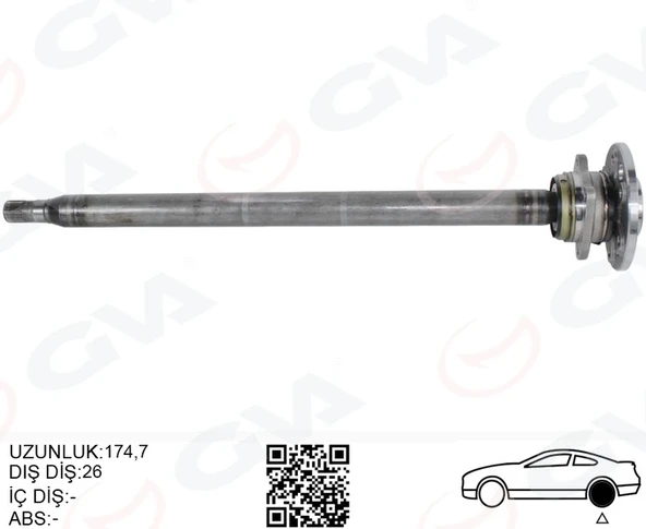 AKS MILI ARKA SAG INCE UZUN 893MM MERCEDES SPRINTER B906 . VW CRAFTER 1930-1935-50 Z:1926-1929 PORYALI A9063503810 2E0501172D ürün görseli