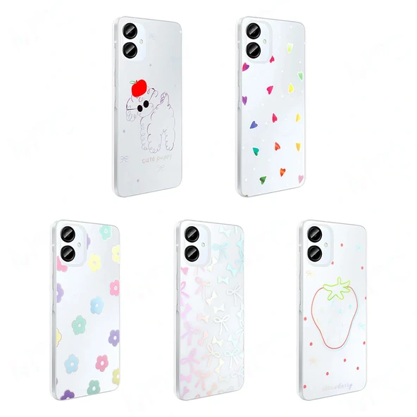 Samsung A06 Kılıf Şeffaf Figürlü Folk Sert Kapak - Resim 12