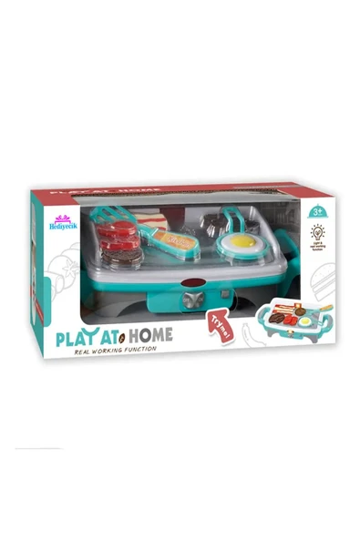 Vardem Işıklı Aksesuarlı Teppenyaki Izgara QF2908G-1 Mavi - 3