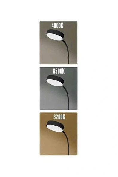 CATA Şarjlı Ledli BERLİN Masa Lambası SİYAH 3 Renk Işık Abajur (Beyaz 6500k / Kırık Beyaz 4000k / Günışığı (Sarı)3200k) - 6