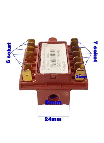 ENDER 7+6 Çevirmeli Anahtar Sürekli Döner 7 Kademe 7 Kontak - 3