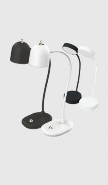 CATA Şarjlı Ledli BERLİN Masa Lambası SİYAH 3 Renk Işık Abajur (Beyaz 6500k / Kırık Beyaz 4000k / Günışığı (Sarı)3200k) - 7