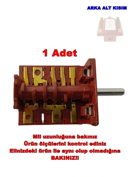 ENDER 7+6 Çevirmeli Anahtar Sürekli Döner 7 Kademe 7 Kontak