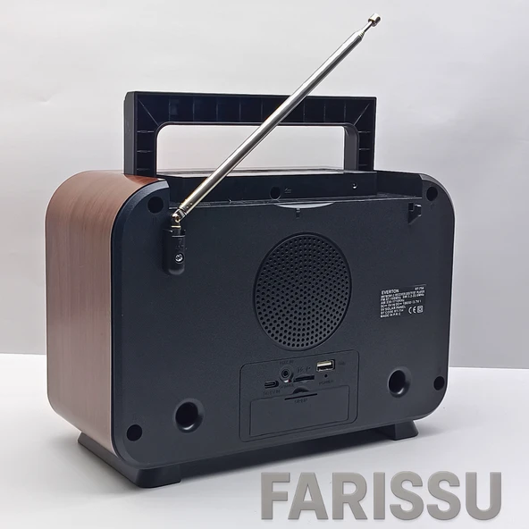 Everton RT-754 Şömine Görünümlü Nostaljik Bluetoothlu Radyo  Güneş Enerjili Taşınabilir Müzik Kutusu - 5