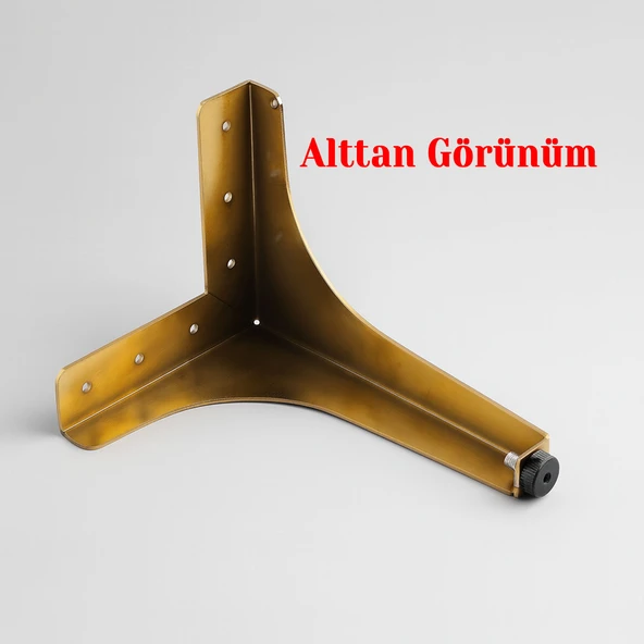 Dekor 17 cm Gold Altın Metal Mobilya Ayağı Dayanıklı Ayak Modern Tasarım Koltuk Sehpa TV Ünitesi - Resim 5