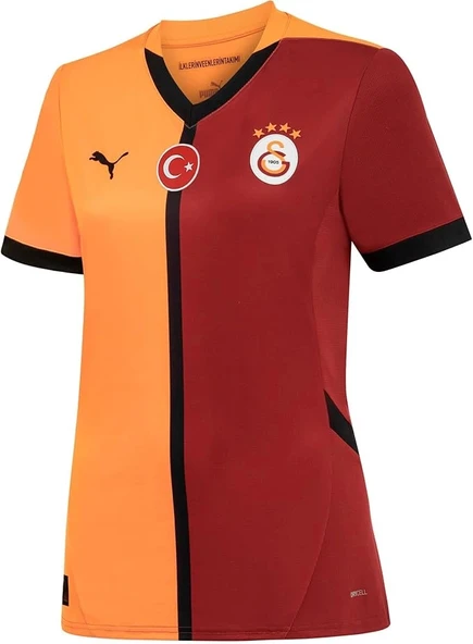 Puma 779656-01 Galatasaray 24/25 Kadın İç Saha Parçalı Forması Sarı-Kırmızı - 5