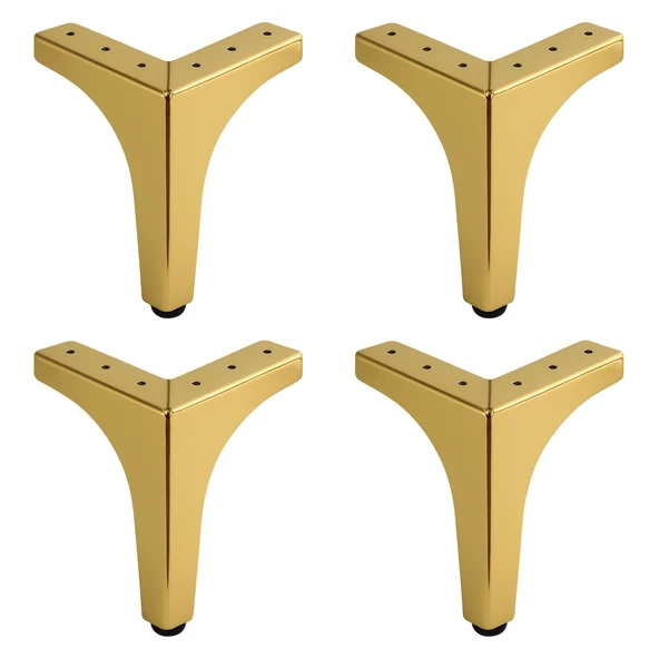 Dekor 17 cm Gold Altın 4 Adet SET Metal Mobilya Ayağı Dayanıklı Ayak Tasarım Koltuk Sehpa TV Ünitesi ürün görseli