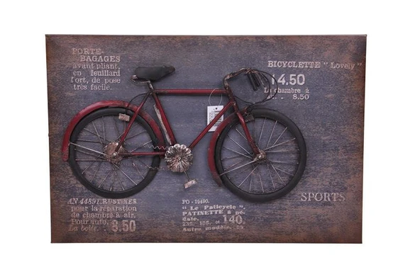 Bisiklet Tablo Vintage Pano Dekoratif Ev Ofis Hediyelik ürün görseli 1