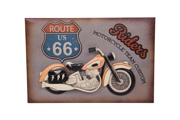 Motorsiklet Tablo Pano Vintage Dekoratif Ev Ofis Hediyelik ürün görseli 1