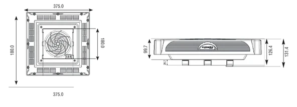 Plastim 400m3/H Desıgn Serisi Tepe Fanı - PTS4000 - Resim 4